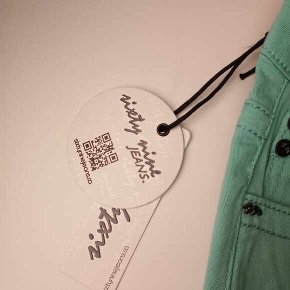 NWT Sixty Nine Jeans Size 29/8 Low Rise Skinny Leg Mint Green Color - Picture 4 of 10